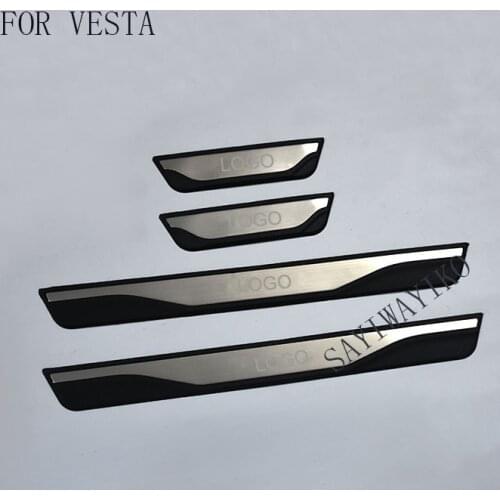 Car Styling FIT For LADA VESTA sw cross 2017 2018 Stainless Steel Door Sill Scuff Plate Welcome Pedal Accessories