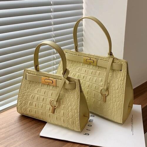 Crocodile Pattern Female High-end Luxury Luxury Handbag 2021 New Fashion All-match Female Designer Shoulder Messenger Bag Purse