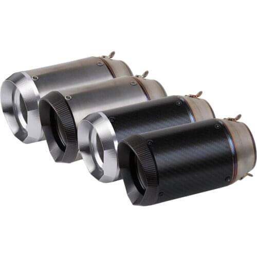 Titanium Inlet 51mm 61mm 63mm 65mm Customized Motorcycle Exhaust Pipe Muffler Motorbike Slip On Universal for Z900 Z1000 etc