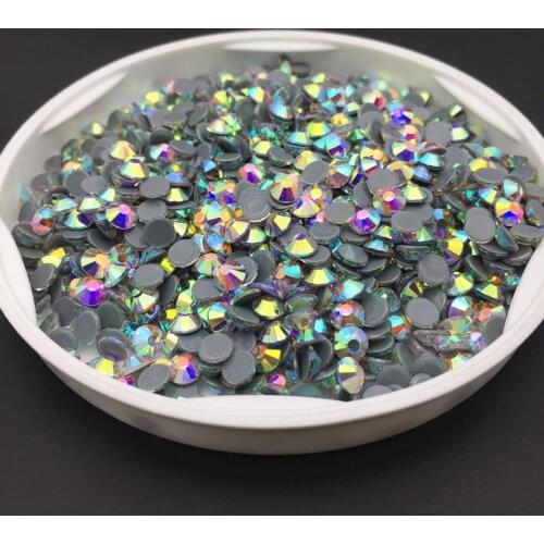 All sizes AAAAA Quality Flatback Crystal AB Hot Fix Rhinestones, Glass Strass Hotfix Iron On Rhinestones For Fabric garment