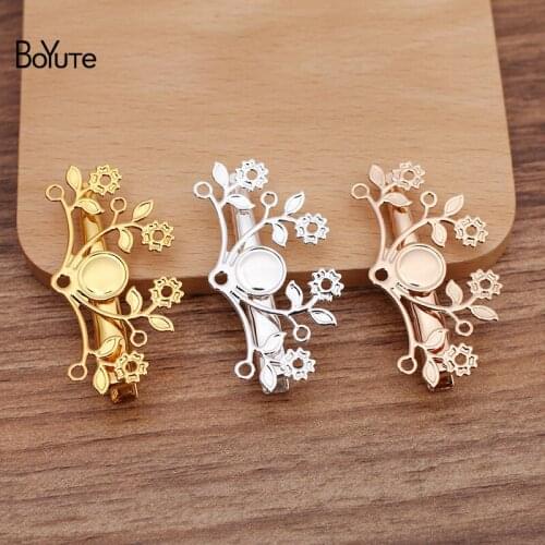 BoYuTe (20 Pieces/Lot) 47*25MM Filigree Flower Hair Clips Vintage Hair Accessories Handmade Materials