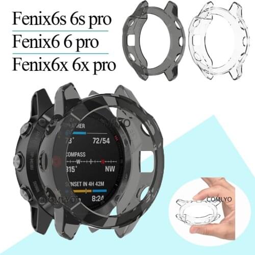 Protection Frame Shell for Garmin Fenix 6 6S 6X Case Replacement TPU Cover for Garmin Fenix 6x pro solar Protective Case