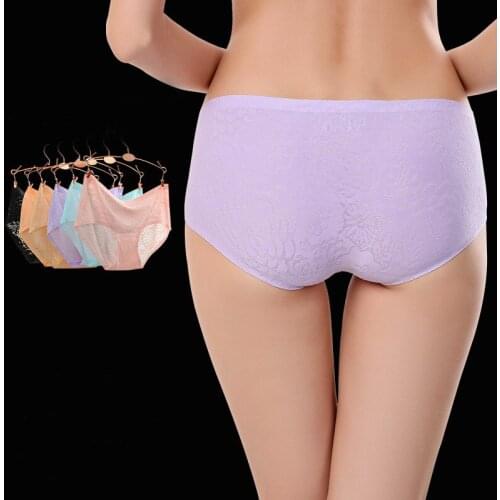 Ladies Fashion Underwear Sexy Cotton Comfortable Girls Brief Womens Panties Pink Briefs for women