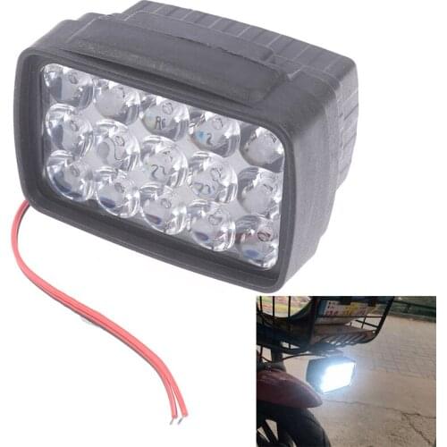 1PC Motorcycle Headlight Spot Light 15 LED 1000LM Motos ATV UTV Scooter Lighting