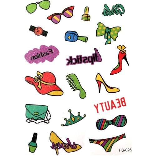 3pcs Woman Like Waterproof Temporary Tattoos Men Flash Powder Tattoo body art Crown Gold Power Fake tattoo sleeve tatoo