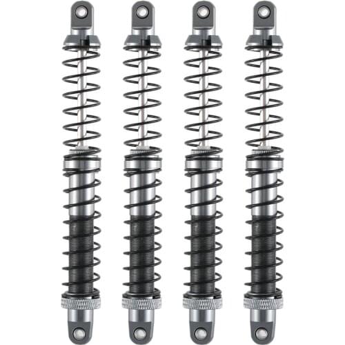 4PCS 1/10 RC Crawler Metal Shocks Gray 70mm 80mm 90mm 100mm 110mm 120mm For SCX10 Wraith RR10 TRX4 TRX6 ABSiMA Sherpa