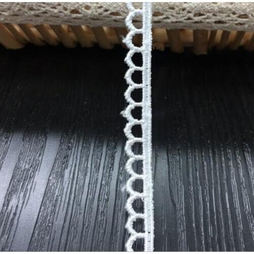 5 Meters Diy Handmade Patchwork Material White Lace Ribbon Lace Trim for Skirt Dress and Bikini 10MM Width