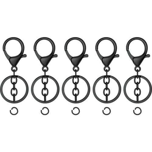 5pcs/Lot DIY Key Clasp Ring Long 68mm With Lobster Clasp Key Hook Chain Jewelry Making for Keychain