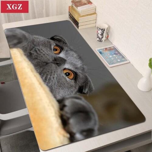 Cute Cat CS Large Gaming Mouse Pad Mat Notebook Computer Gaming Mouse Pad Non-slip Gaming Mouse Pad Fashion Office Computer Mat