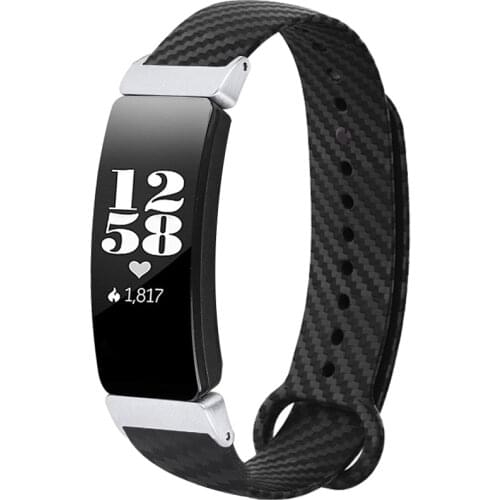 For Fitbit Inspire 2 Band Carbon Fiber Wristband Bracelet for Fitbit Inspire HR Replacement Strap for Fitbit Inspire/Ace 2 Band