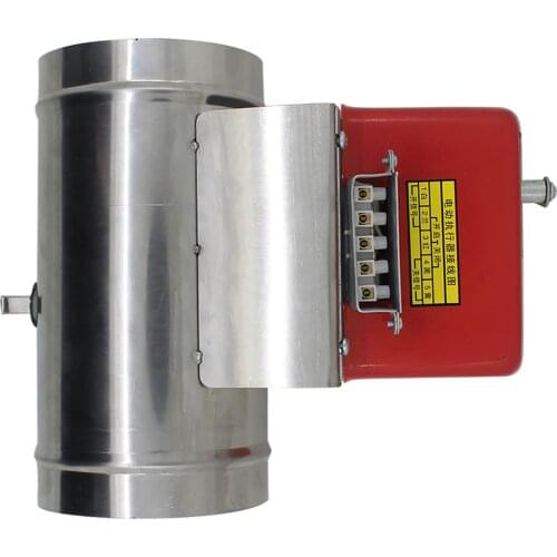 Electronic chimney damper stove pipe damper 80 - 400 mm motorized damper high temperature HVAC vmc air duct vent ventilation