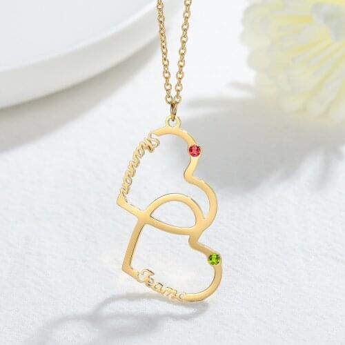 Personalized Name Necklace Birthstone Necklace Birthday Gift Custom Necklace Stainless Steel Jewelry Necklace For Women Necklace