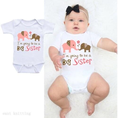 Summer Infant Baby Rompers Newborn Jumpsuits Elephant Print Children Clothes Outfits 0-24M Kids Outwear Onesie With Sticker