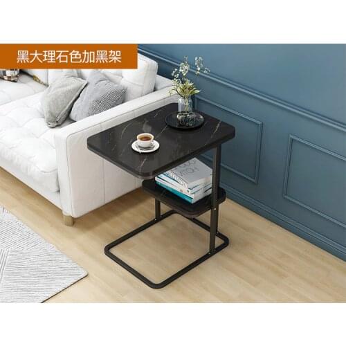 JOYLIVE Creative Living Room Small Tea Table Sofa Corner Iron Frame Coffee Sofa Side Table With One Shelf 2021 Dropshipping