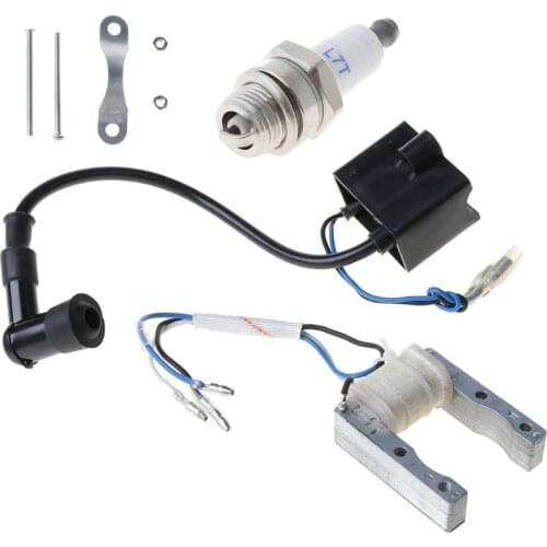 CDI Ignition Coil Magneto For Motorized 49cc 66cc 80cc Engine Bicycle Spark Plug