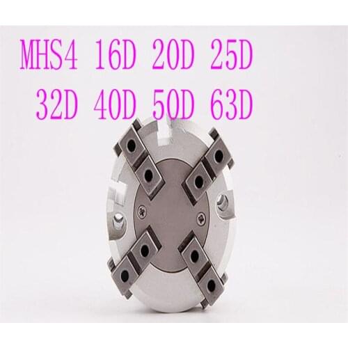 MHS4 16D 20D 25D 32D 40D 50D 63D Parallel Style Air Gripper 4 Finger Double Action Penumatic Cylinder Bore 16-63mm