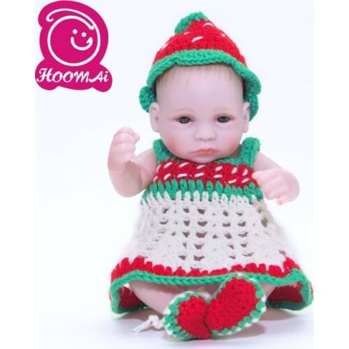 Tiny Lovely Doll Lifelike Bebe Reborn Baby Dolls Full Silicone Vinyl Newborn Babies Toy Kids Birthday Christmas Gifts 10" 25CM