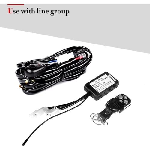 Wiring Harness Kit 12V Wire Cable 40A Power Relay Button Switch Accessority For 7" 10" 12" 20" 30" 40" 50'' 52'' LED Light Bar