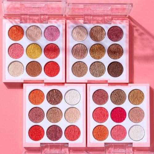 New 9 Colors Velvet Matte Shimmer Waterproof Long-Lasting Eye Shadow Powder Glitter Eyeshadow Makeup Eye Shadow Powder Cosmetics