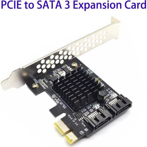 PCI-E To Sata3.0 Expansion Card 2 Port 6G Adapter Card To Expand IPFS Hard Disk Marvell Master Windows10/8/7/XP/2003/2008/Linux