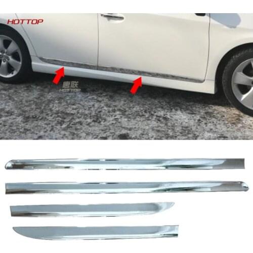 For Toyota Prius 30 Series 2010-2015 Door Panel Body Anti-Scraping Anti-Collision Strip Electroplated Door Trim Strip