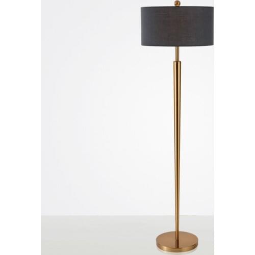 Nordic E27 floor lamp designer floor lamp fabric standing lamp floor light black light plated brass metal living room lighting