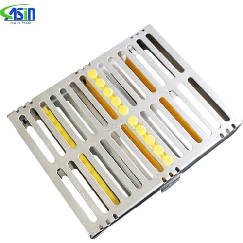 Dental Sterilization Cassette Rack Tray Box for 5/10 pcs Rack Rubber Linker Instrument Clinic Disinfection Holder