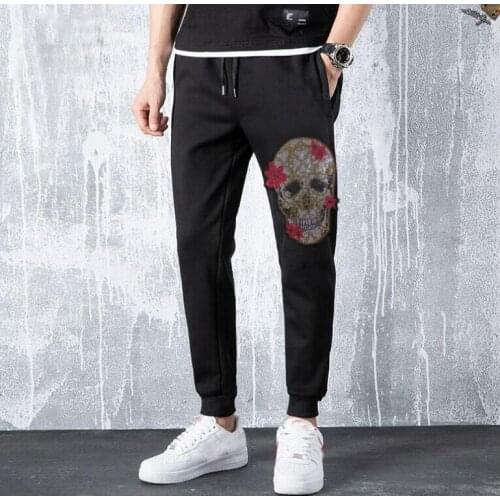 Rhinestones winter Mens Sportswear pants Men Casual Brand Fashion sweatpants 2021 new