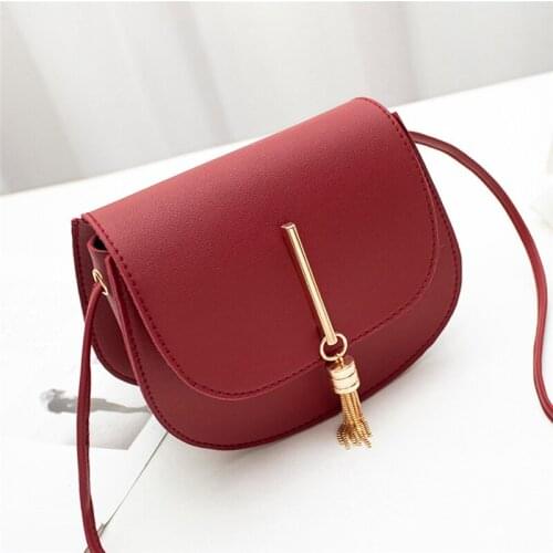 Fashion Tassel Women Crossbody Bag PU Leather Small Flap Messenger Bag For Ladies Sling Bag Mobile Phone Wallet Handbags Bolsa