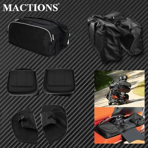 Motorcycle Saddlebag Luggage Soft Liner Bags Fairing Lower Door Pocket Lower Leg Warmer Luggage Rack Bag For Harley Touring