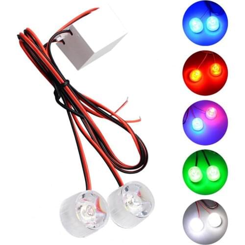 Universal 12-85V Motorcycle LED Decorative Strobe Flash Brake Tail Warning Light