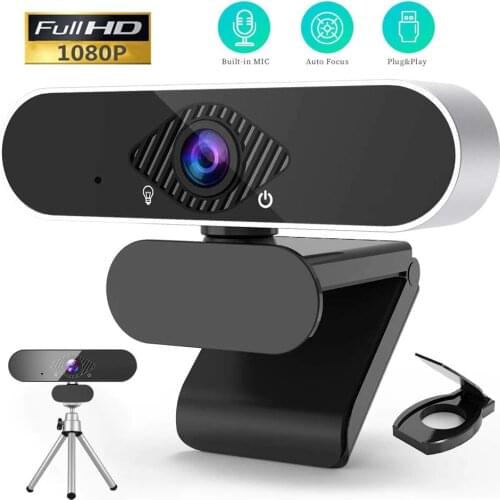 HD 1080P Webcam with Microphone 60Fps Webcams Autofocus Streaming HD USB Computer Web Camera for PC Laptop Desktop Video