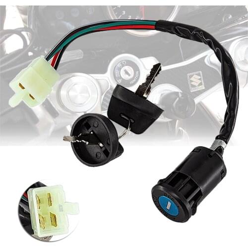 High Quality Motorcycle 4 Wire Waterproof plug Ignition Key Barrel Switch For ATV QUAD TAOTAO Pit Dirt Bike Buggy 50-125cc