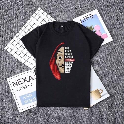 Hillbilly La casa de papel women tshirt Money Heist The House of Paper Camiseta T Shirt Dali Mask Casa De Papel short sleeve top