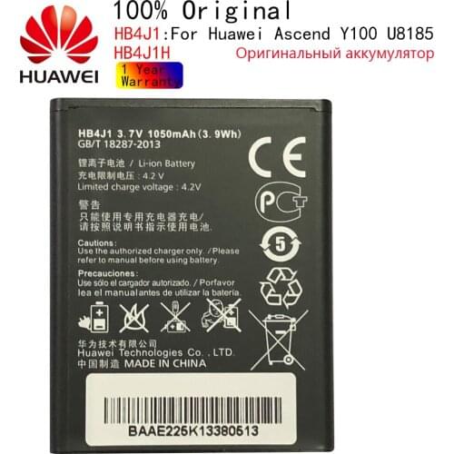 100% Orginal HB4J1/HB4J1H Battery 1050mAh For Huawei C8500 U8150 U8120 V845 IDEOS X3 T8300 U8500S T8100