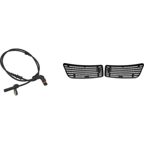 1x for Mercedes Benz W221 C216 ABS Wheel Speed Sensor & 1Pair Hood Upper Grill Vent for 2007-2013 MERCEDES S550 W221