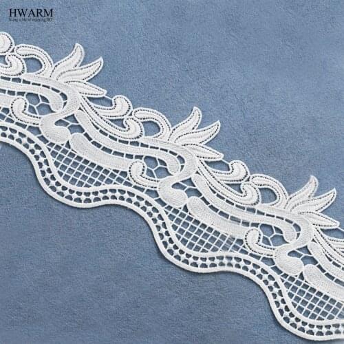 2yards 11.5cm white african lace fabric ribbon wedding decoration for home DIY 2019 New Milk Silk Lace White Exquisite Laces