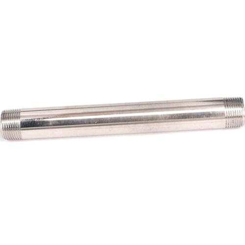 3/4" BSP Equal Male Thread Length 150mm 304 Stainless Steel Long Straight Pipe Fitting Connector Adapter