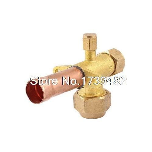 3/4PT Inlet Three Way Straight Flare Tube Split Valve for Air Conditioner