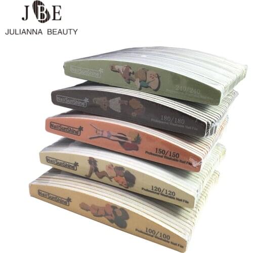 50/25Pcs 100/120/150/180/240 Sandpaper Nail Art File For Manicure Boat Grinding Buffer Emery Board Files Nails Accessories