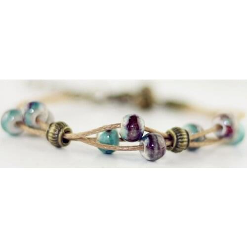 6mm small size ceramic beads hand made bracelets DIY sample bracelet for women #1424