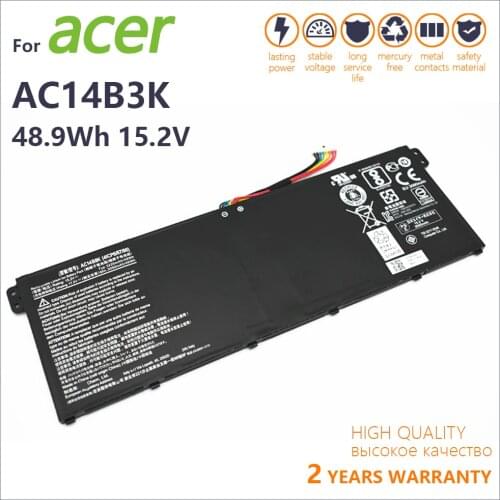 Genuine newAC14B3K Laptop Battery For Acer Aspire R5-571T R5-571TG S14 CB3-511 Swift 3 SF314-51 R 11 R3-131T S14 15.2V 3220mAh