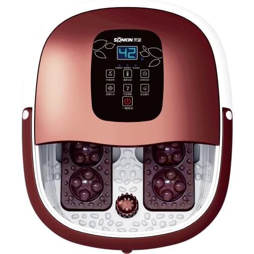 Automatic motorized massager roller heating infrared spray shower heating foot spa massager temp setting touch panel