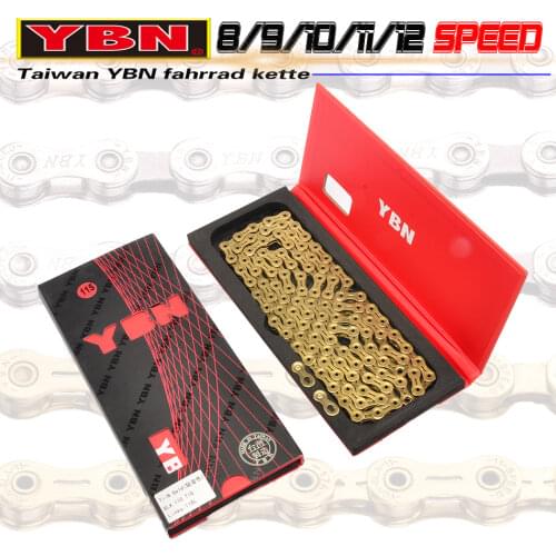 Free Shippingmountain road bike sram SHIMANO 116 length YBN X12L x10 x10sl x9sl x11sl bicycle chain 9 10 11s gold