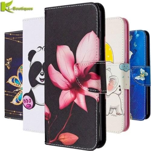 Case on Huawei Huawei P smart Psmart 2020 6.21" Etui Painted Flip Card Slot Walltet Soft Leather Coque Huawei P smart 2019 Cover
