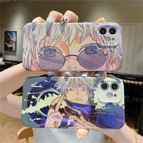 Couple Smartphone Cover Jujutsu Kaisen Silicone Soft Phone Case for Iphone Xsmas 12 Pro Max Funda Gojo Satoru 11 Promax Coque