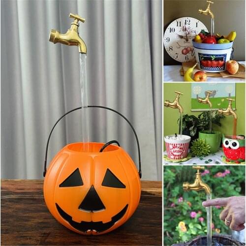 Halloween Invisible Flowing Spout Watering Can Fountain Yard Art Decor Magic Tap Running Water Holiday Gift Usb Tn88