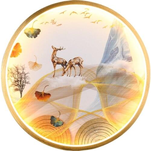 Art Painting Wall Lamps Modern Living Room Bedroom Study Entrance Dining Room Background Decor Mural Lamps Corridor Wall Lights