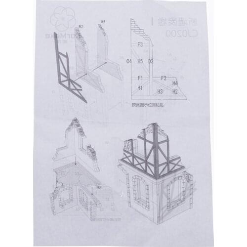 1:35 Ruins Model Simulation Landscapes of Buildings Ornament for Esena De