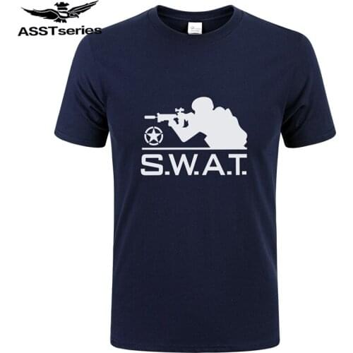 US Army T-shirt Men Mens Military Style T Shirt SWAT Print Tshirt For Men White Tee Shirt Homme Camisetas Hombre.BB09
